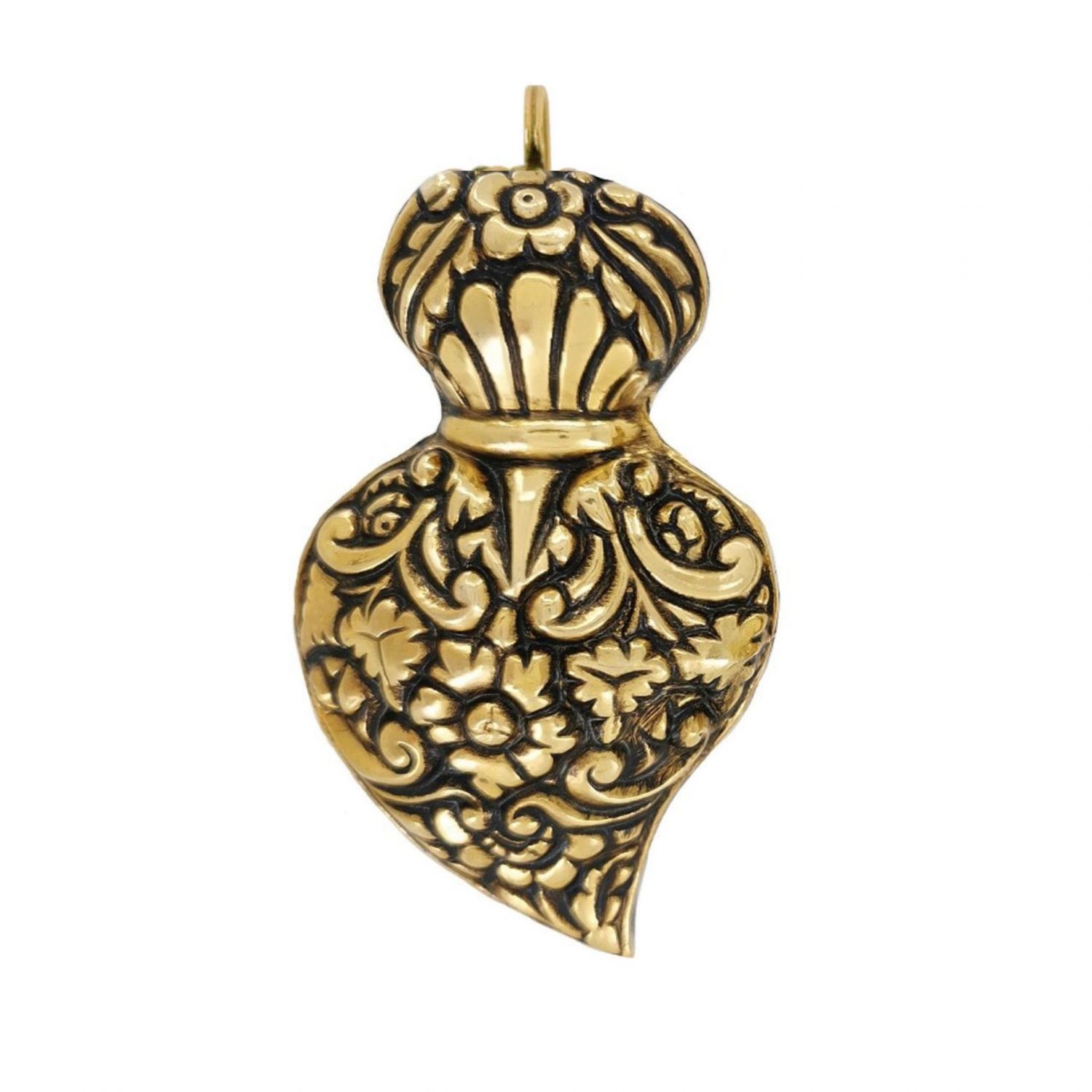 Pendant Baroque Heart of Viana XL in Gold Plated Silver Pendant Baroque Heart of Viana XL in Gold Plated Silver