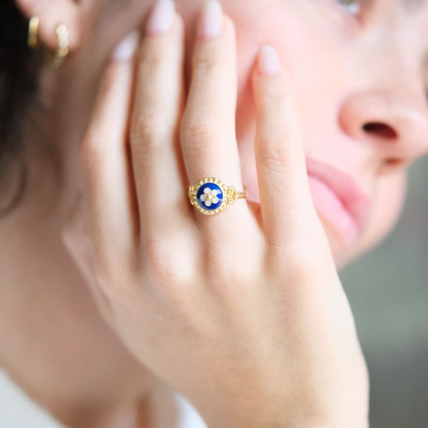 Ring Caramujo in Gold Plated Silver 