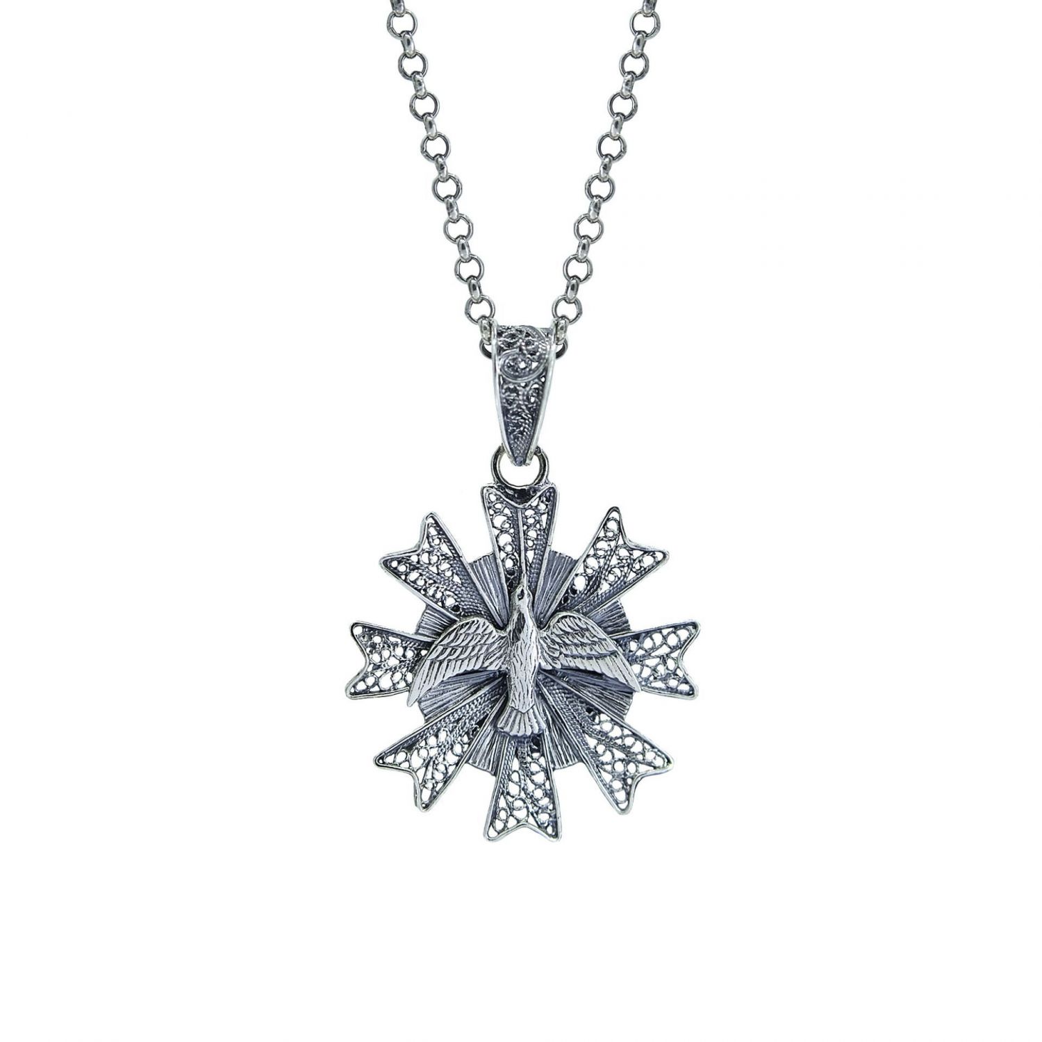 Necklace Holy Spirit Filigree in Silver Necklace Holy Spirit Filigree in Silver