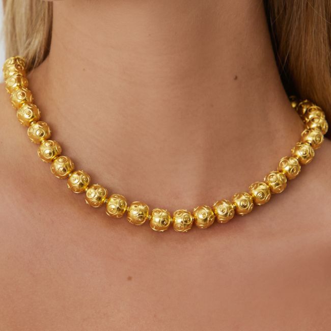 Necklace Viana's Contas Traditional in Gold Plated Silver 