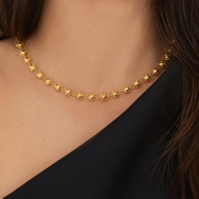 Necklace Viana's Contas in Gold Plated Silver 