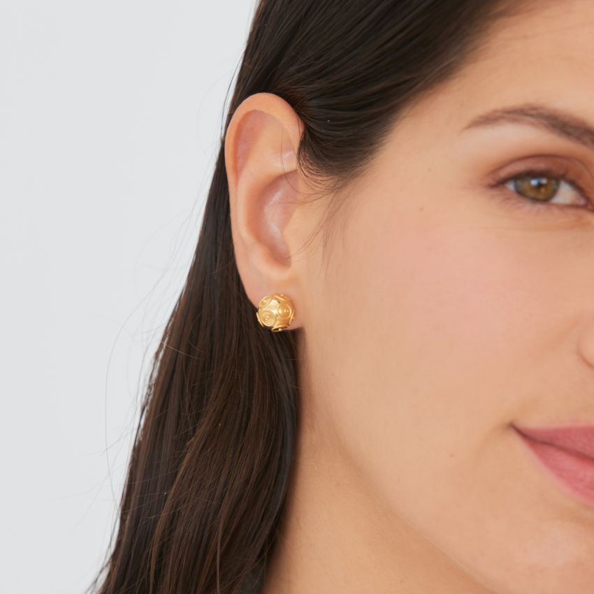 Earrings Viana’s Conta in Gold Plated Silver 