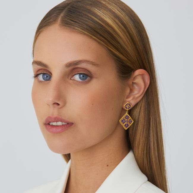 Earrings Azulejo in Silver 