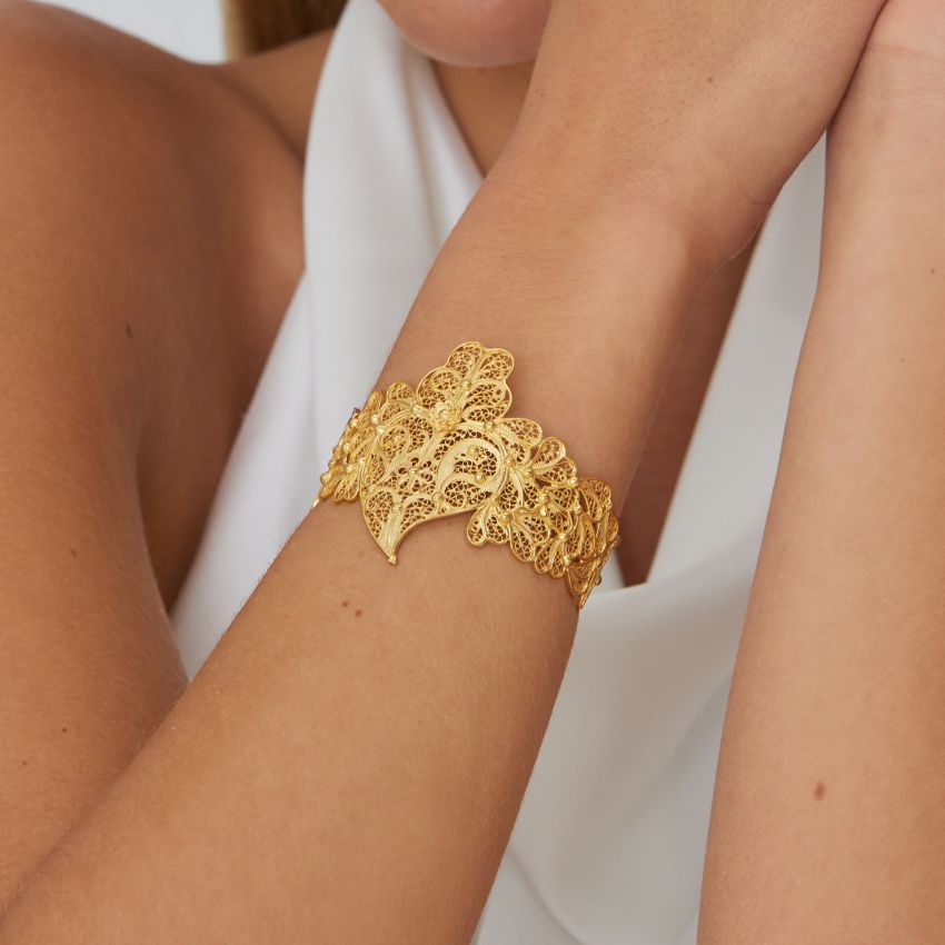 Bracelet Heart of Viana XL in Gold Plated Silver 