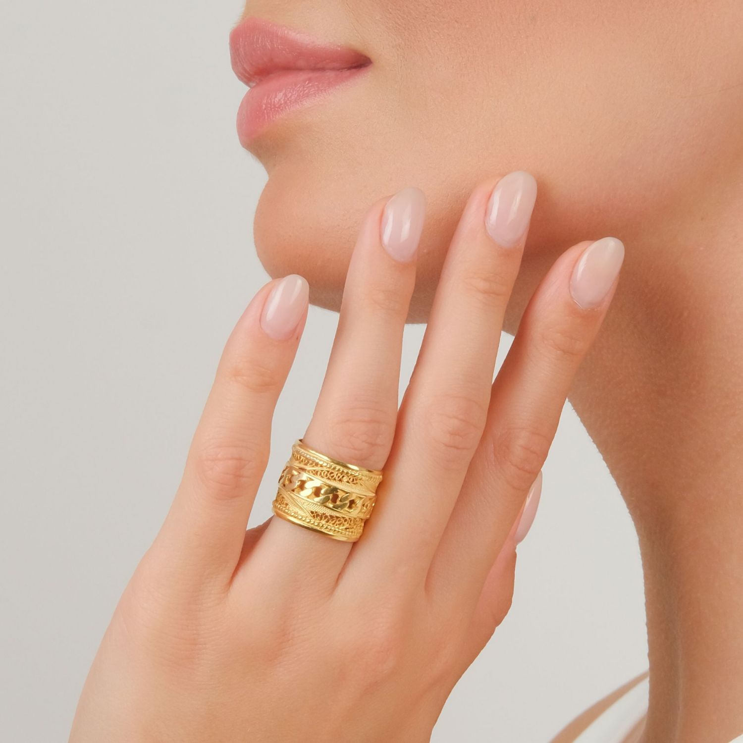 Ring Rope in Gold Plated Silver Ring Rope in Gold Plated Silver