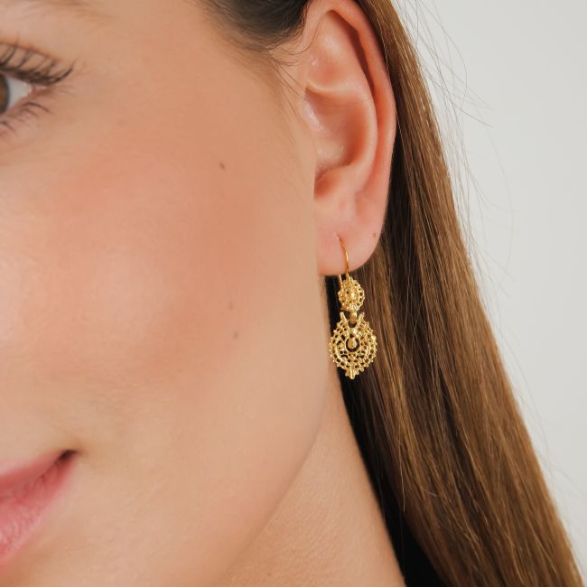 Queen Earrings XS in Gold Plated Silver