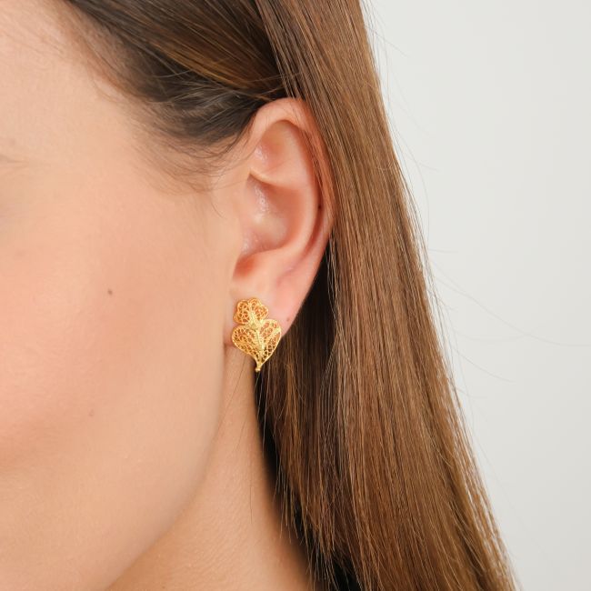 Earrings Heart of Viana XS in 19,2Kt Gold