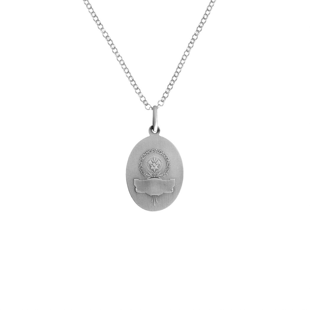 Necklace Our Lady of Conception in Silver - Medal João da Silva 