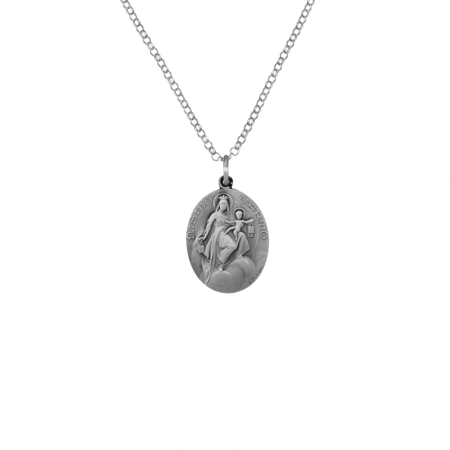 Necklace Scapular in Silver - Medal João da Silva Necklace Scapular in Silver - Medal João da Silva