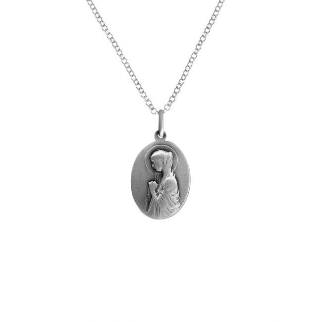 Necklace Our Lady of the Carrapito in Silver - Medal João da Silva 