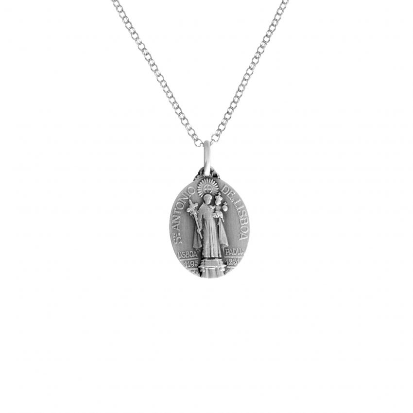 Necklace St. Anthony of Lisbon in Silver - Medal João da Silva 