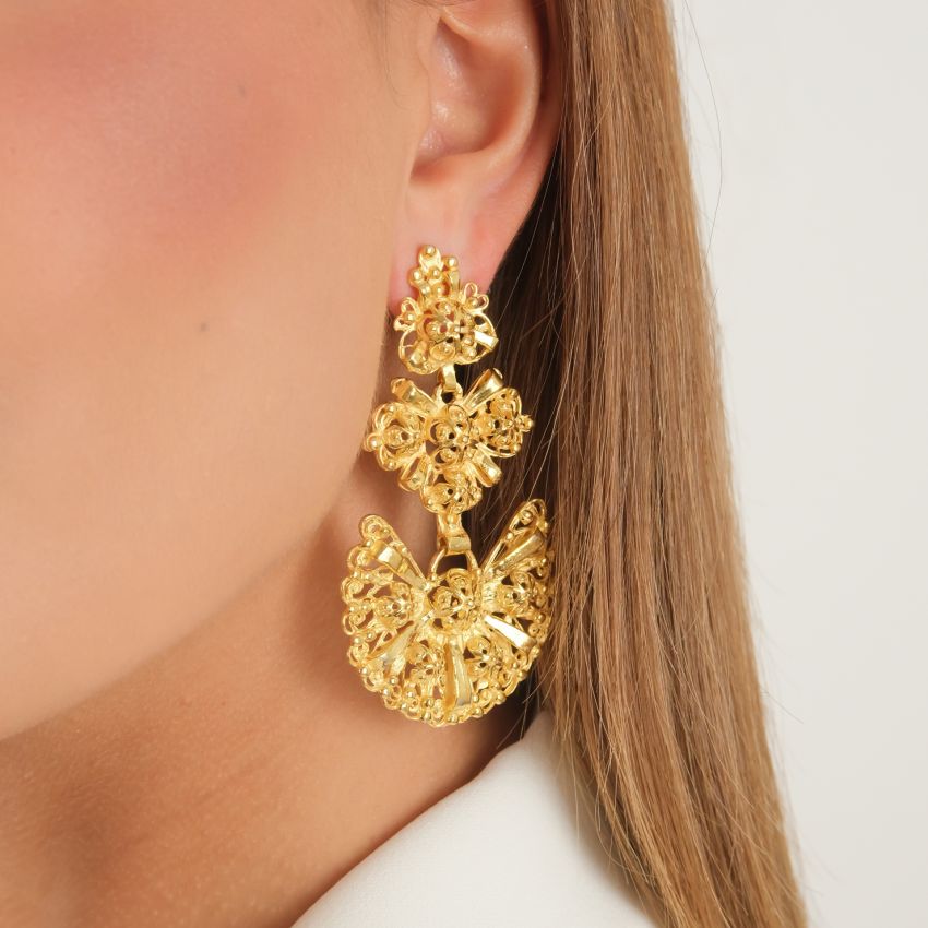 Galegos Earrings in Gold Plated Silver 