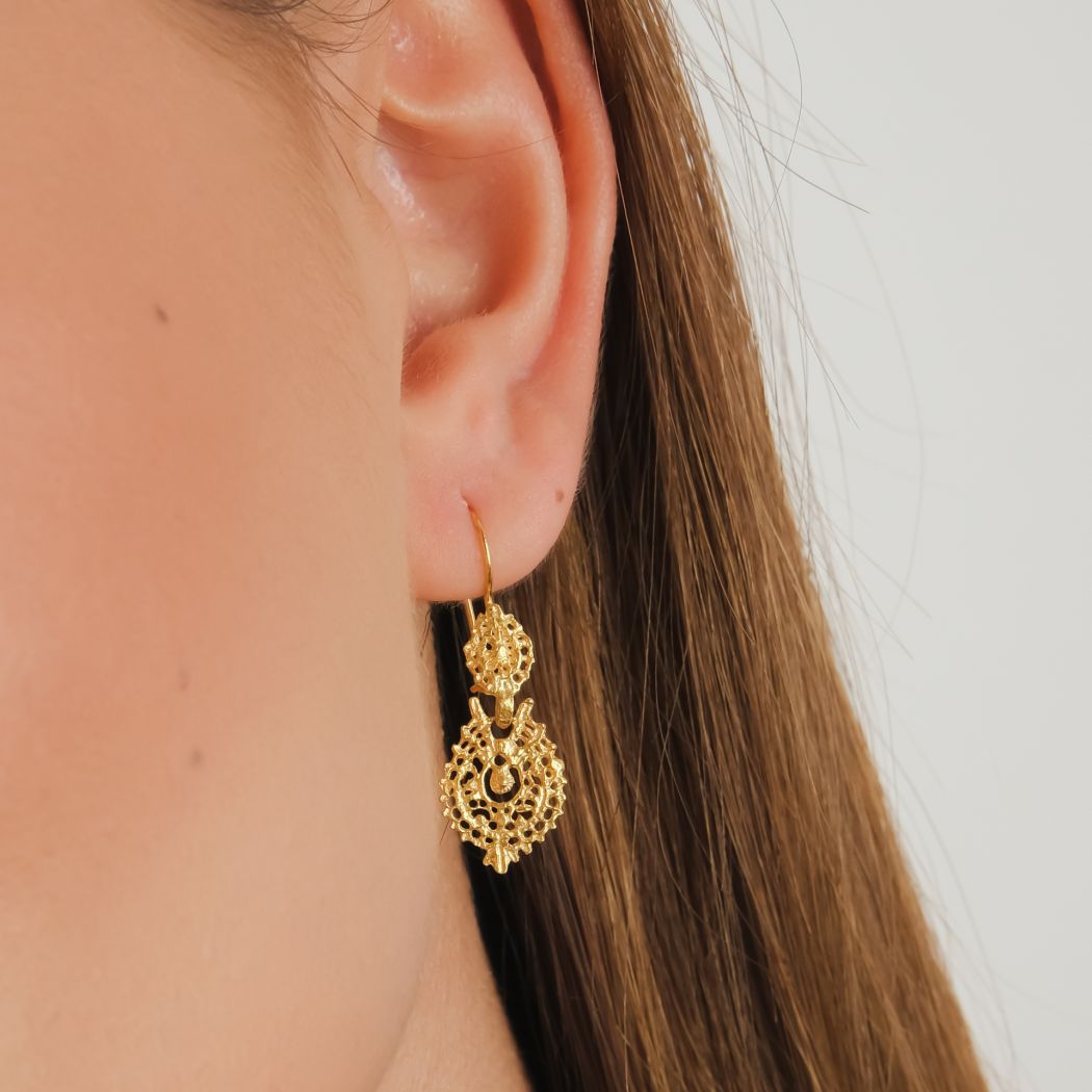 Queen Earrings XS in 9Kt Gold 