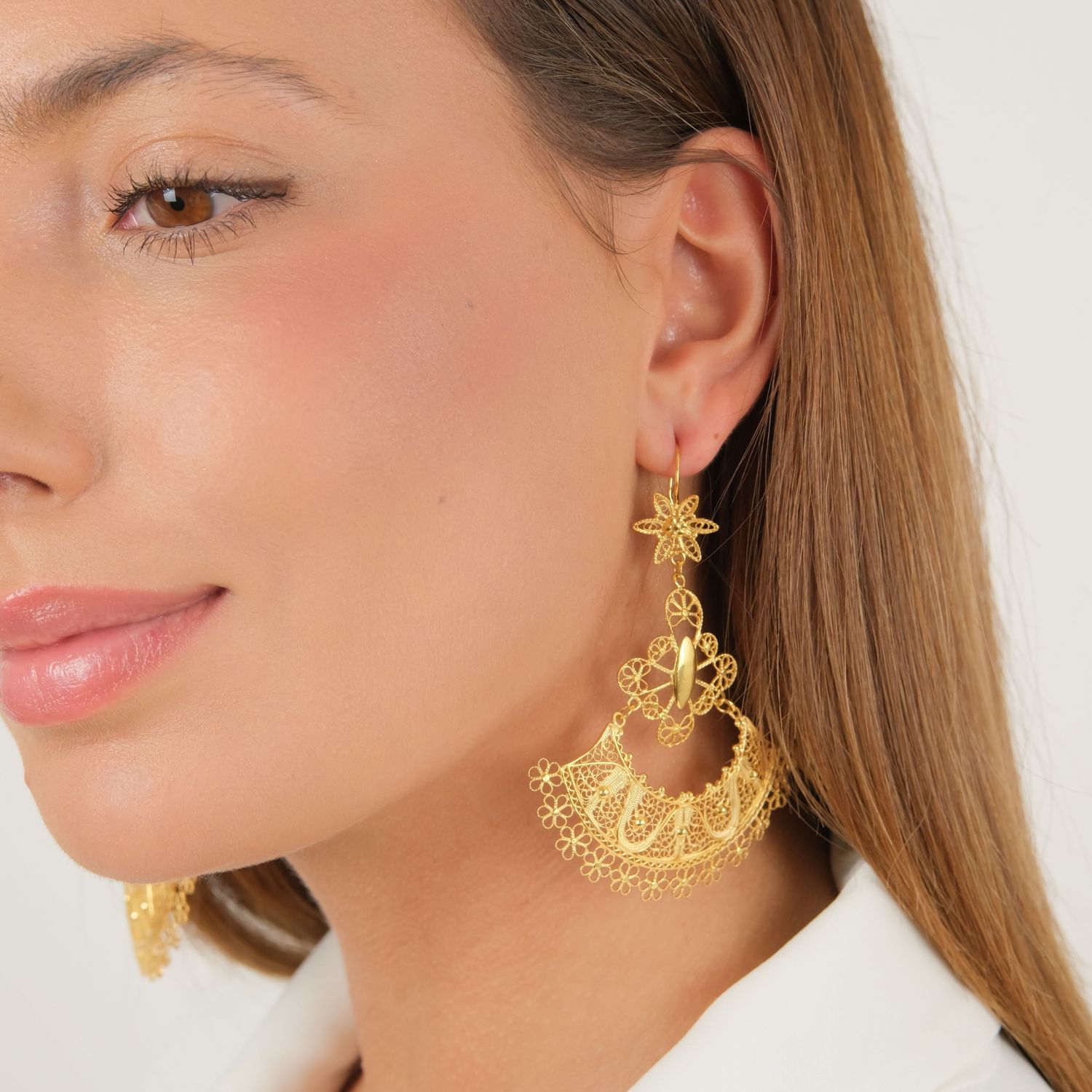 Earrings Skirt in Gold Plated Silver Earrings Skirt in Gold Plated Silver