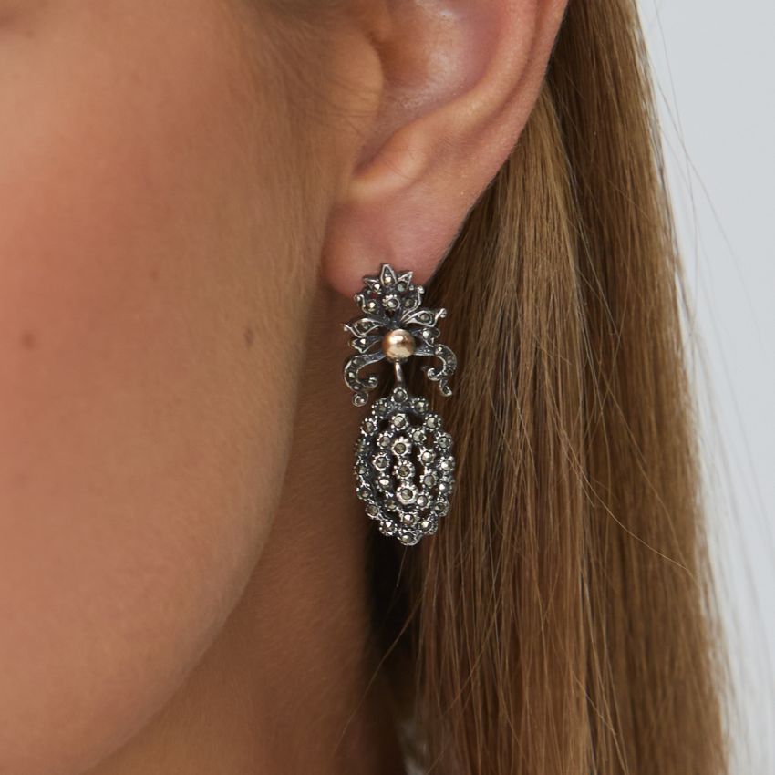 Earrings Royalty in Silver and Gold 