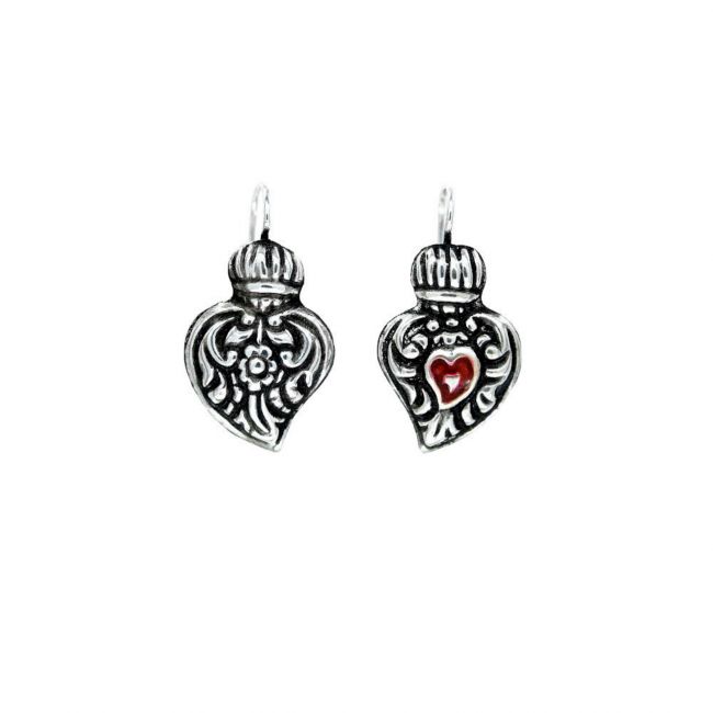 Earrings Baroque Heart of Viana S in Silver 