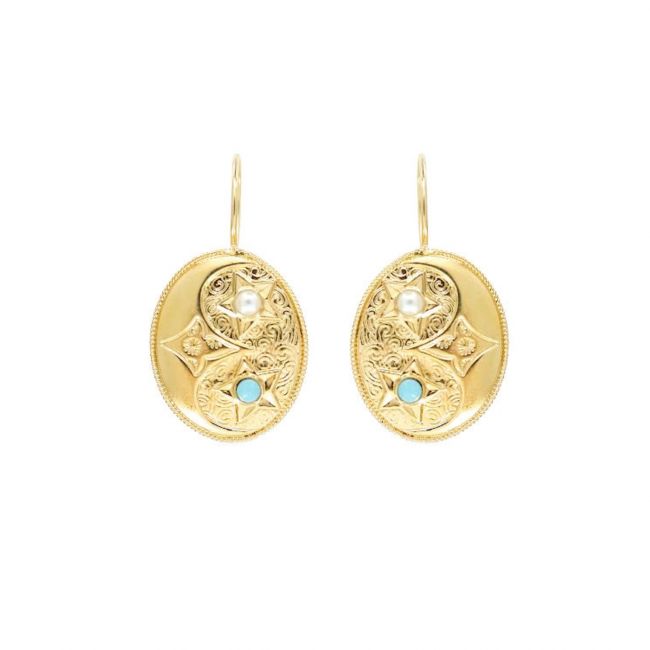 Earrings Chapola in Gold Plated Silver 