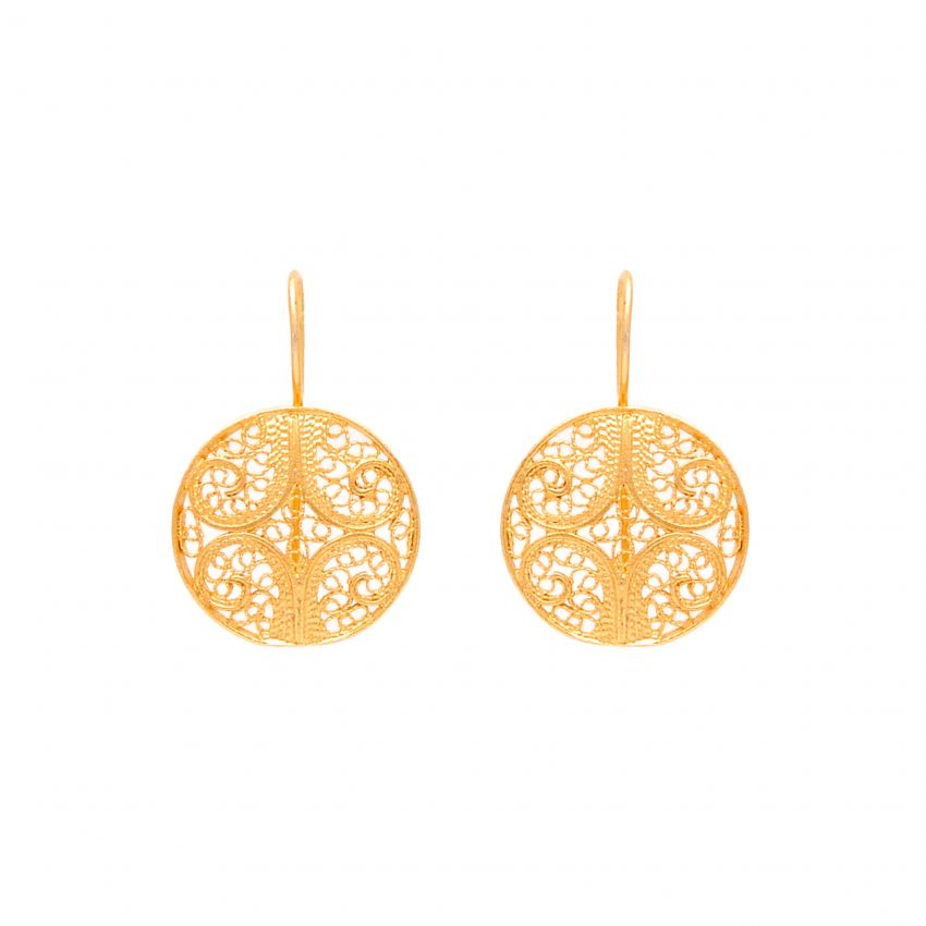 Earrings Circles in Gold Plated Silver 