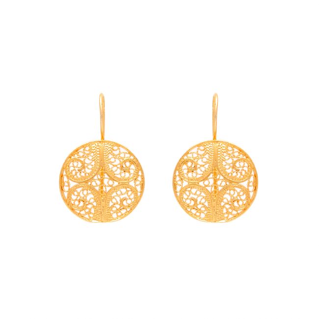 Earrings Circles in Gold Plated Silver
