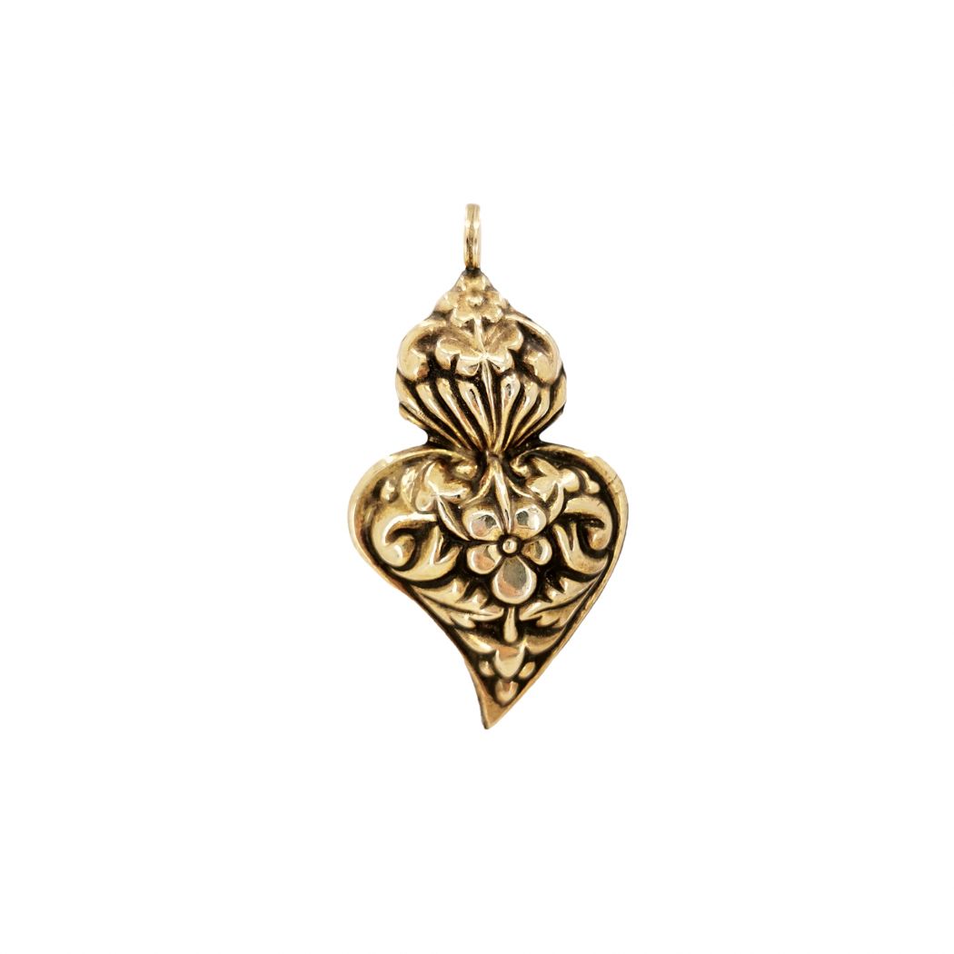 Pendant Baroque Heart of Viana in Gold Plated Silver 