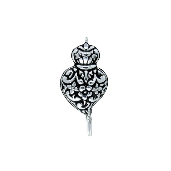 Pendant Brooch Baroque in Silver 