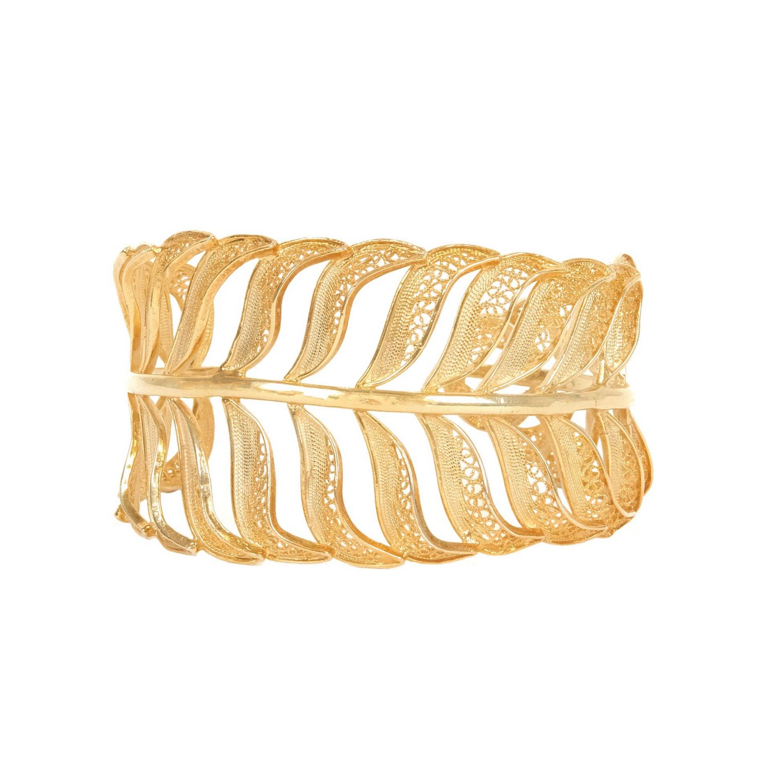 Bracelet Palm Tree in Gold Plated Silver Bracelet Palm Tree in Gold Plated Silver