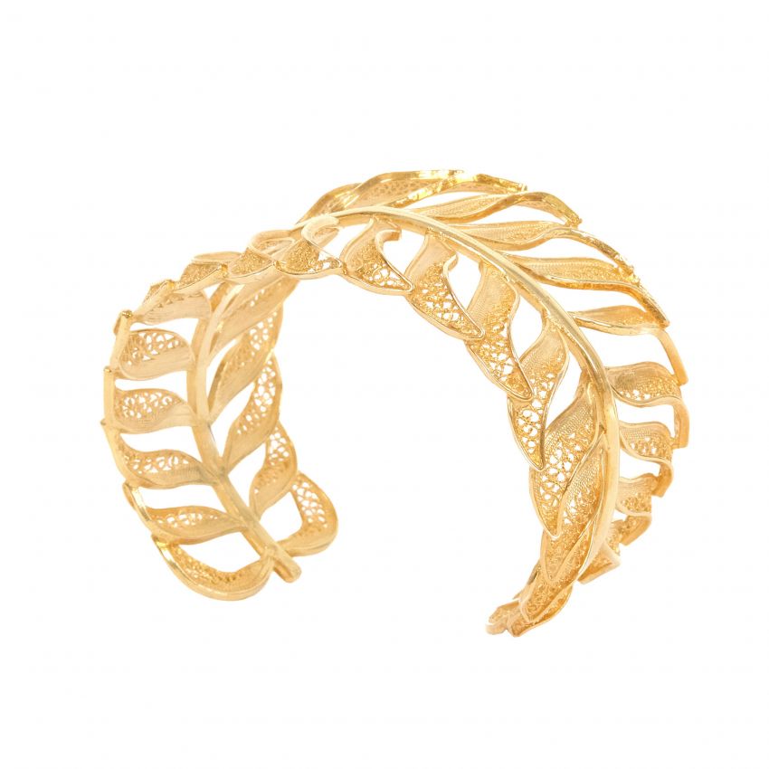 Bracelet Palm Tree in Gold Plated Silver 