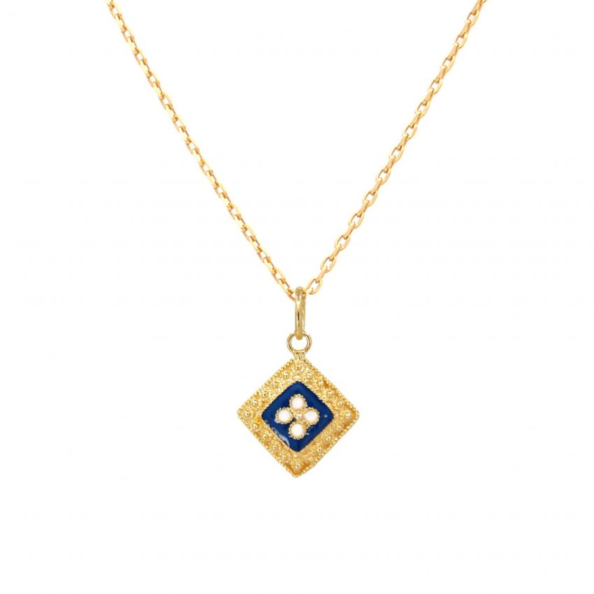 Necklace Rhomb Caramujo in Gold Plated Silver 