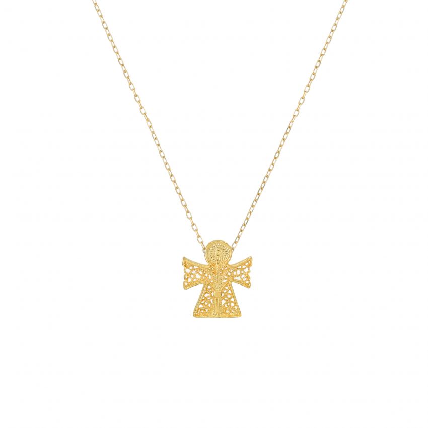 Necklace Guardian Angel in Gold Plated Silver 
