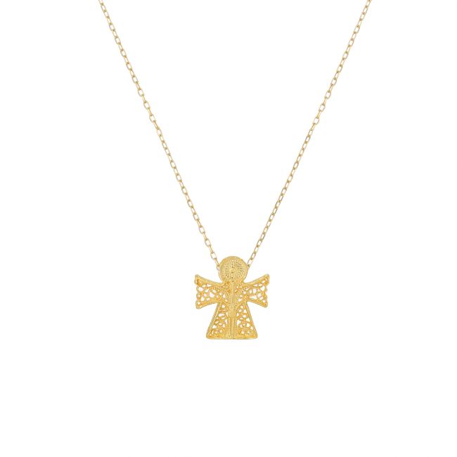 Necklace Guardian Angel in Gold Plated Silver 