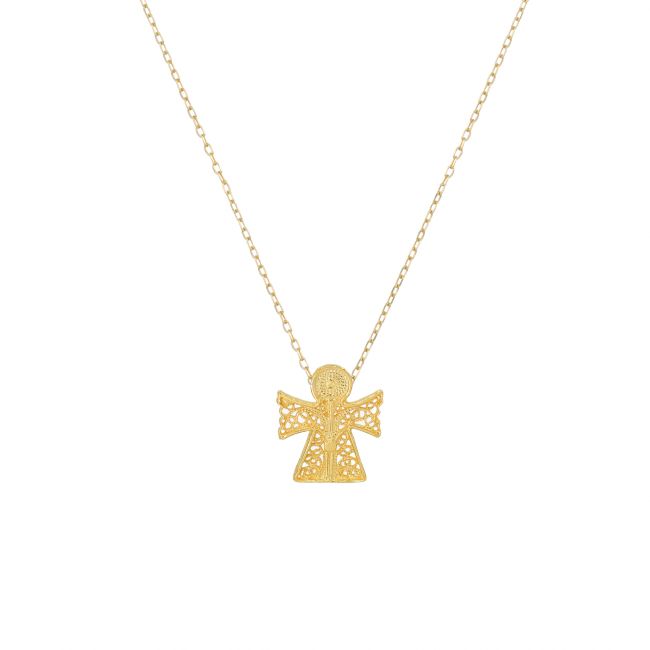 Necklace Guardian Angel in Gold Plated Silver