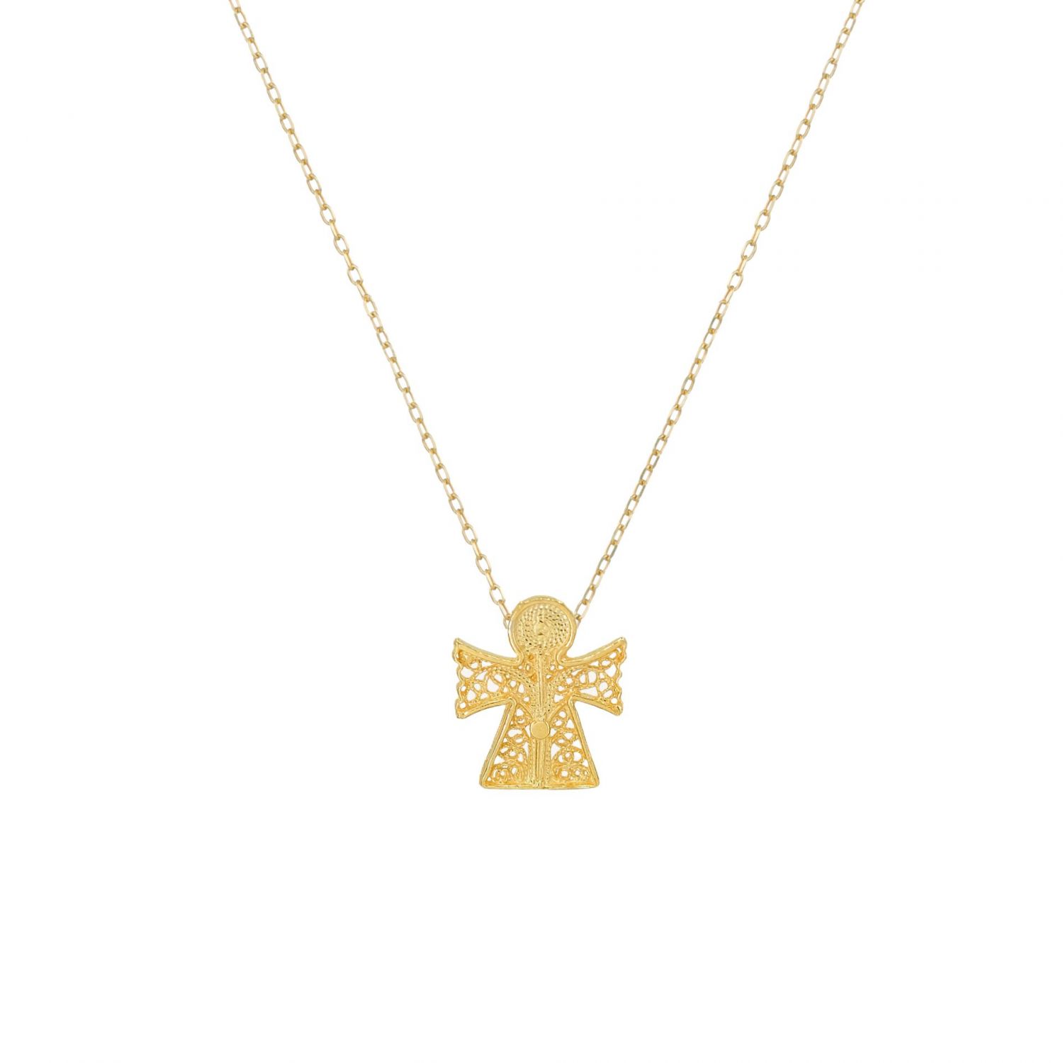 Necklace Guardian Angel in Gold Plated Silver 