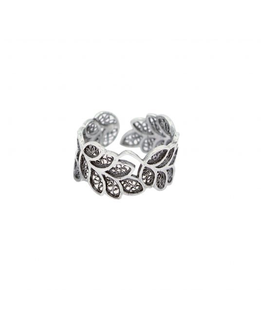 Ring Leaves in Silver 
