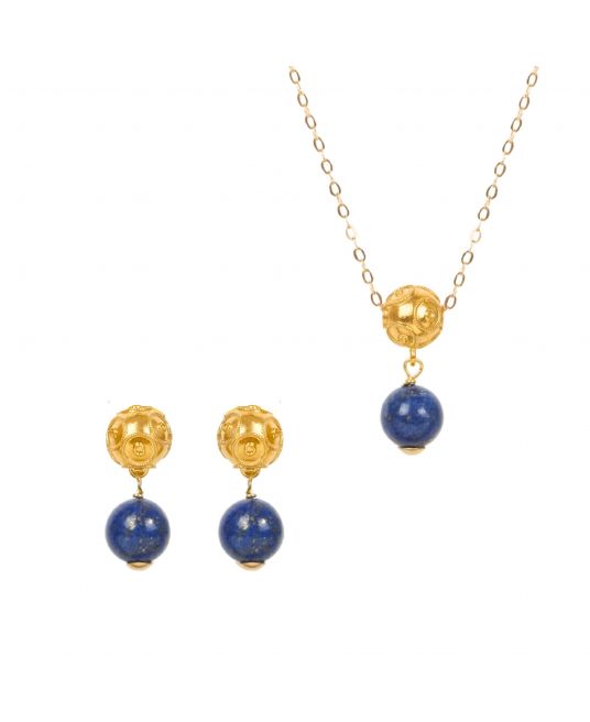 Set Viana's Conta in 19,2Kt Gold with Lapis Lazuli 