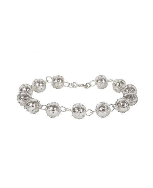 Pulseira Contas de Viana em Prata 