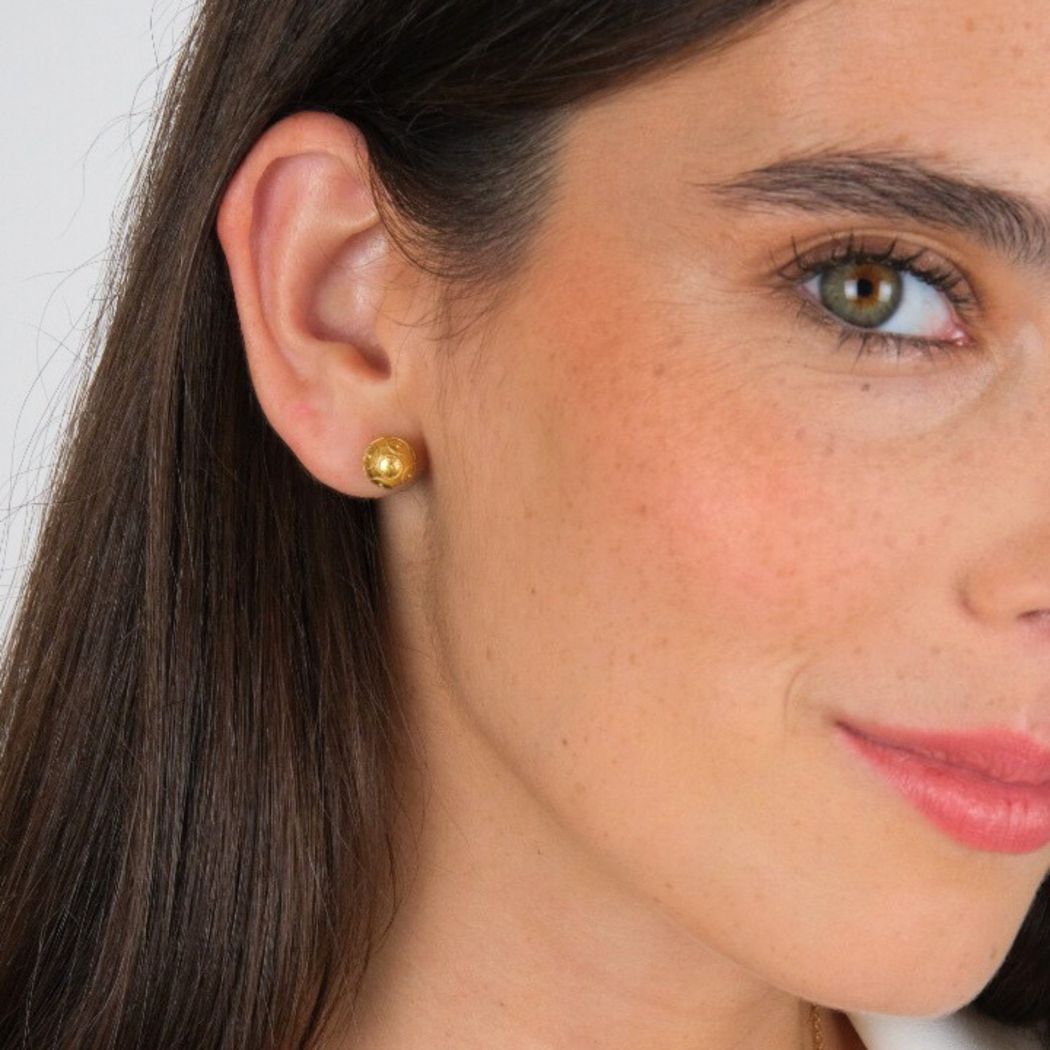 Earrings Viana’s Conta 8mm in 9Kt Gold 