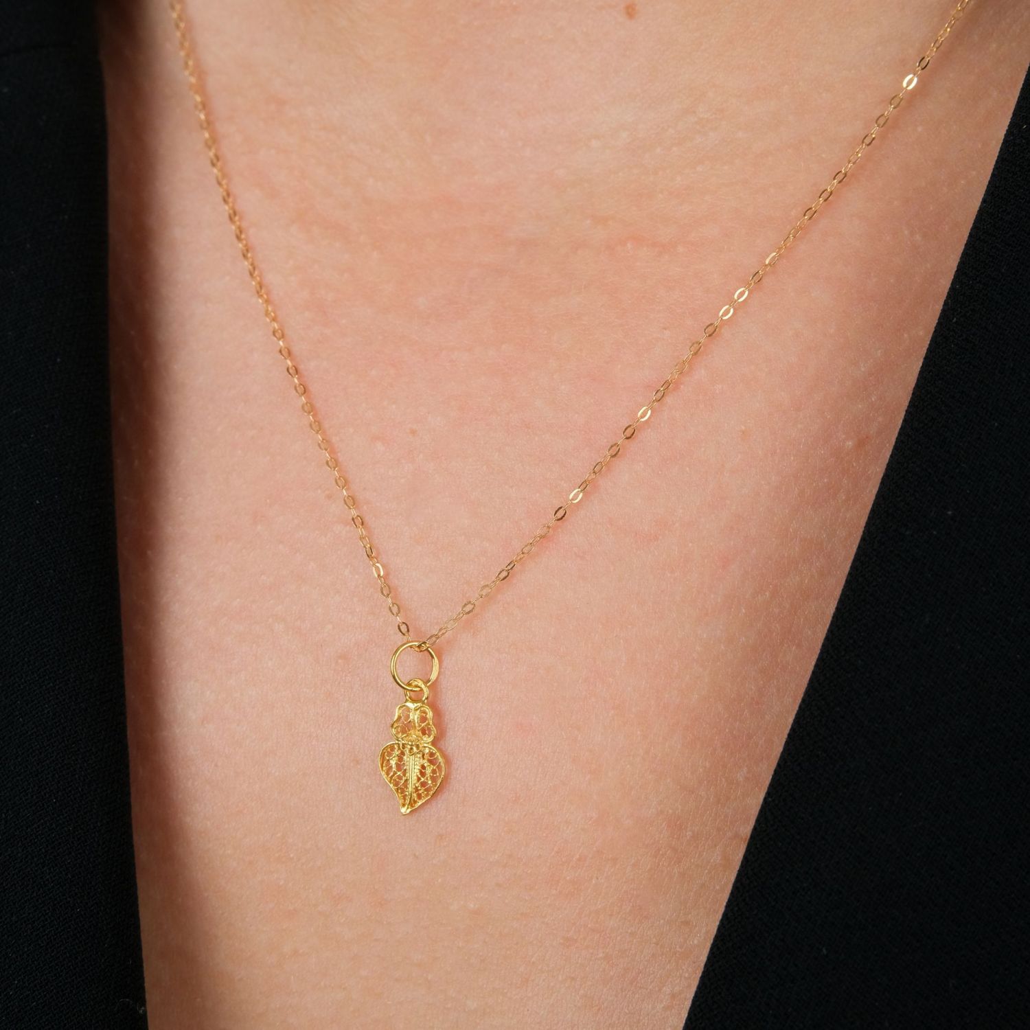 Necklace Heart of Viana XXS in 19,2Kt Gold Necklace Heart of Viana XXS in 19,2Kt Gold