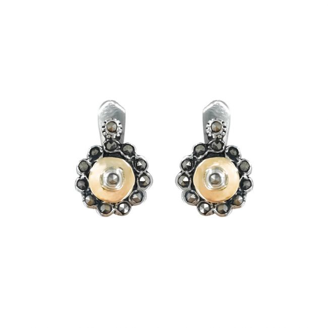 Earrings Marcasites in Silver and Gold