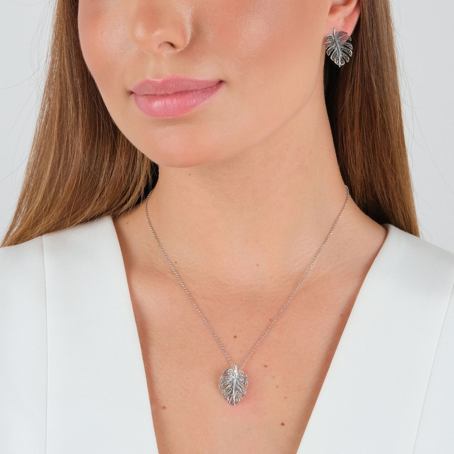 Set Monstera in Silver Set Monstera in Silver