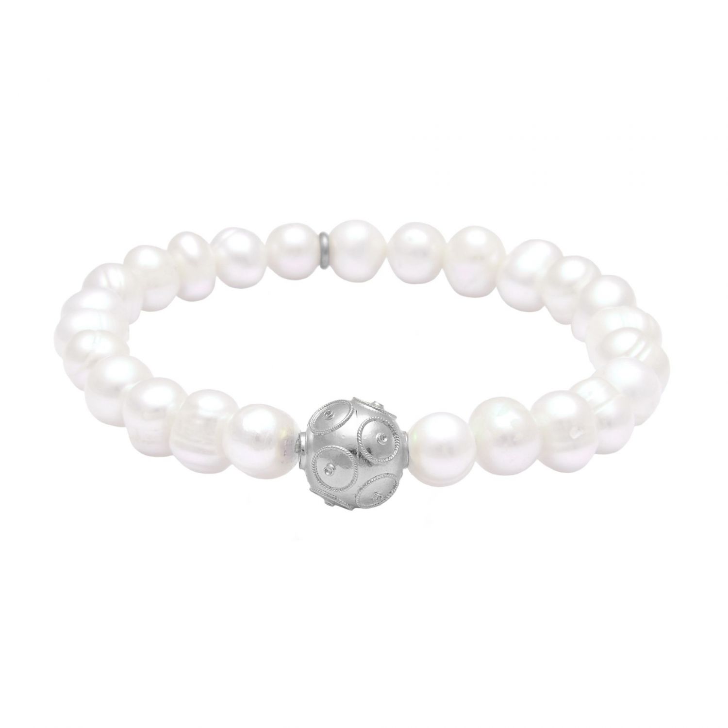 Bracelet Viana's Conta in Silver with Pearls Bracelet Viana's Conta in Silver with Pearls