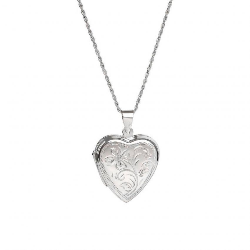 Necklace Open Heart in Silver 