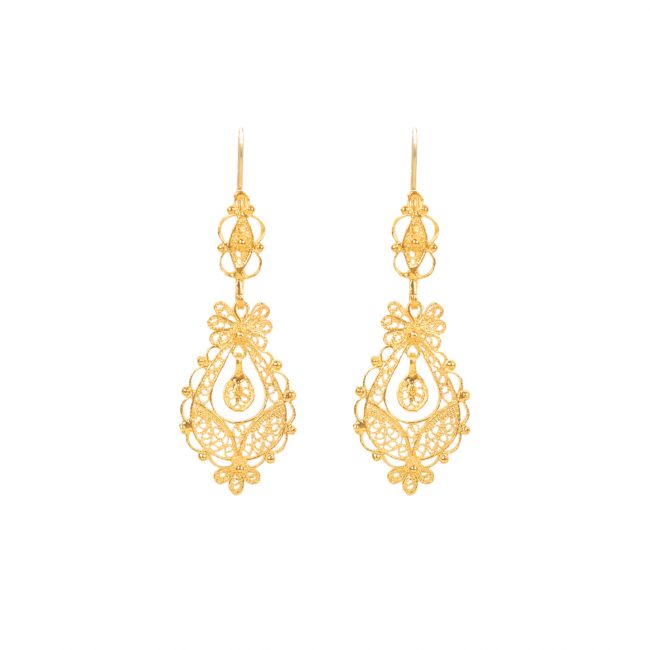 Princess Earrings in Gold Plated Silver