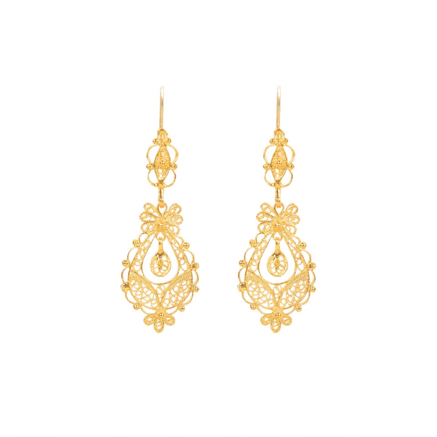 Princess Earrings in Gold Plated Silver 