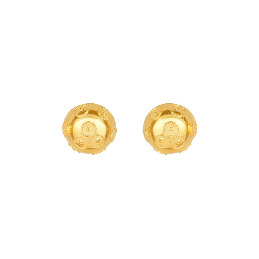Earrings Half Viana’s Conta in Gold Plated Silver 