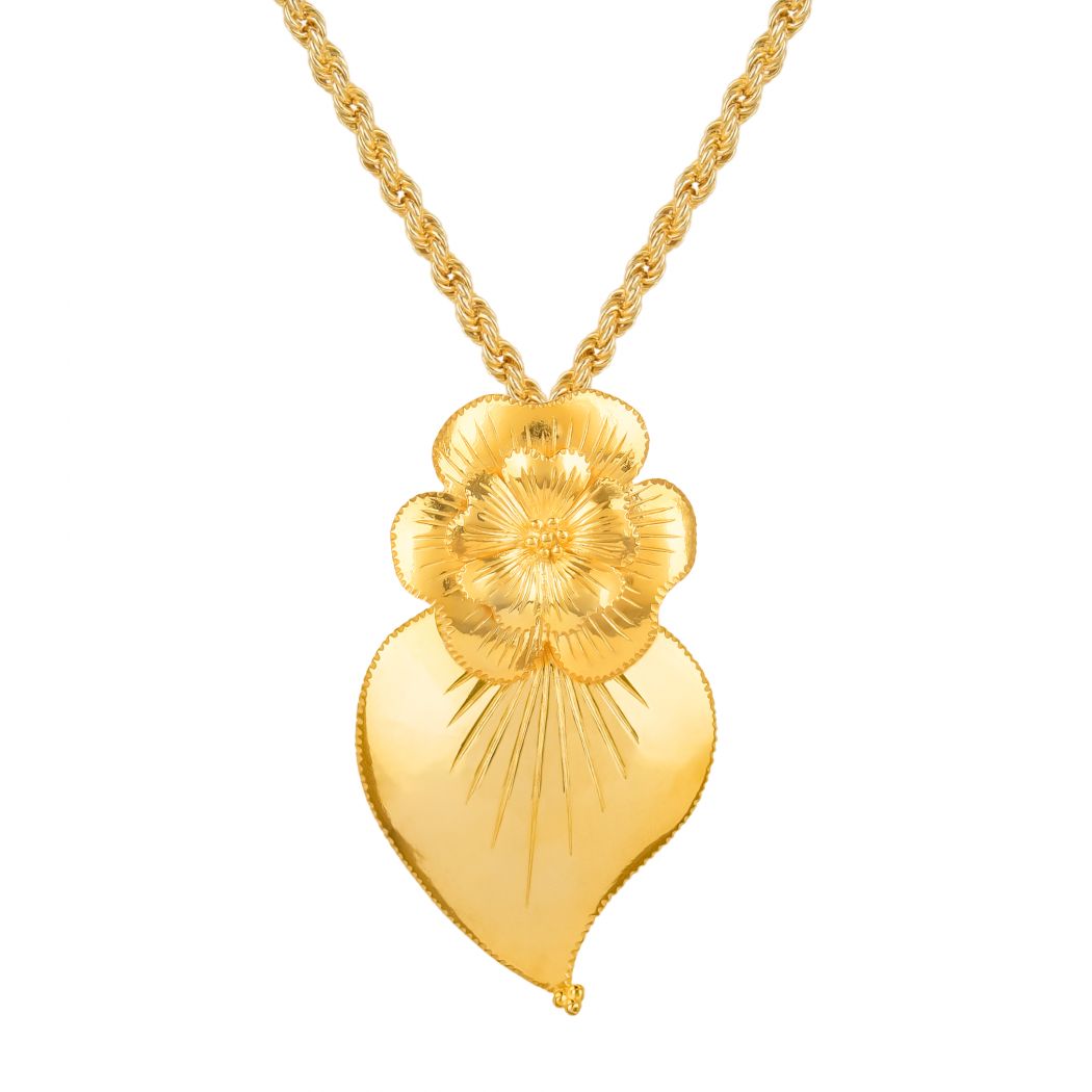 Collier Coeur d'Amália en Argent Plaqué Or 