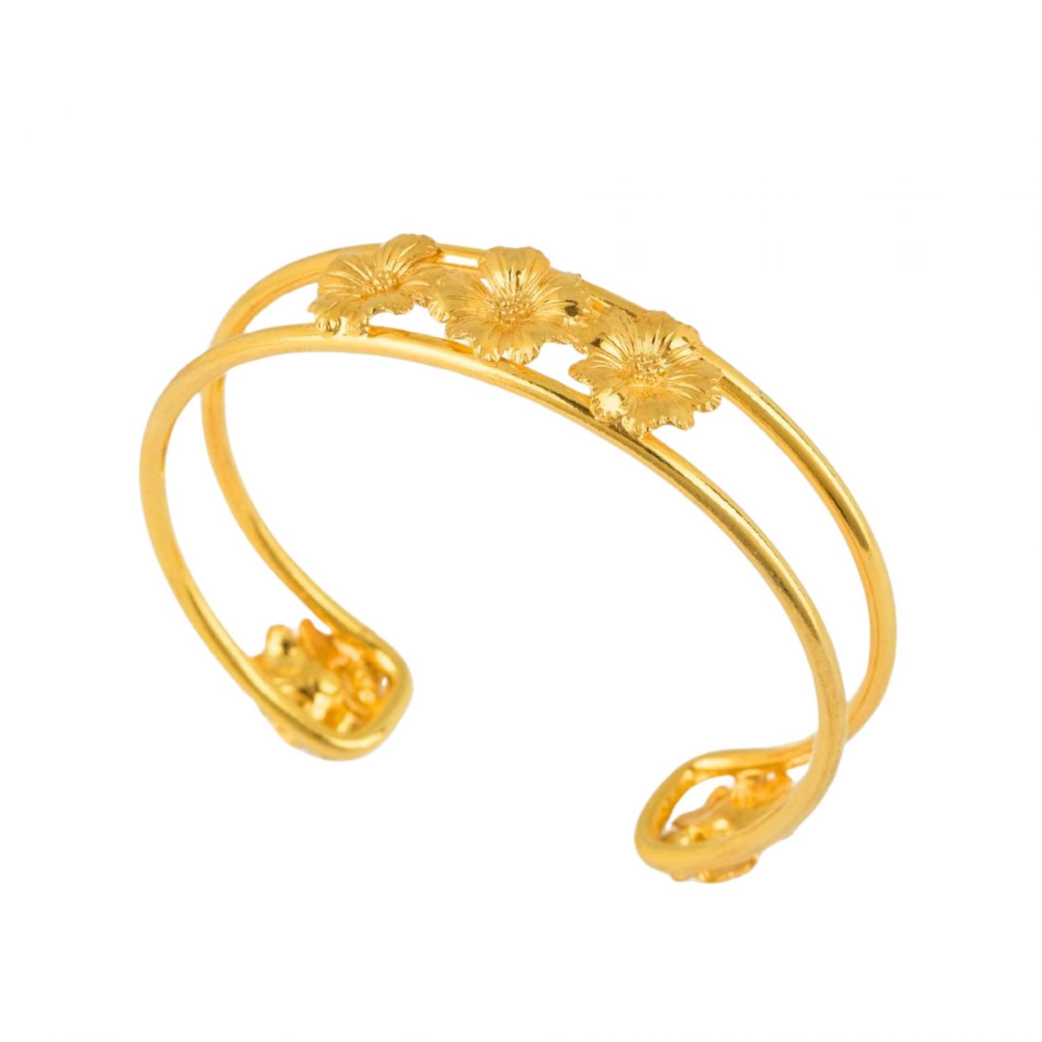 Pulsera Amália Bouquet de Plata Bañada en Oro Pulsera Amália Bouquet de Plata Bañada en Oro