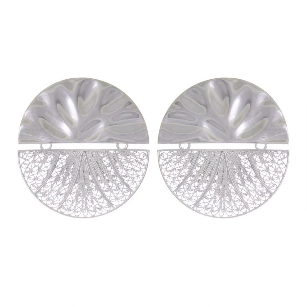 Pendientes Círculos Articulados XL de Plata 