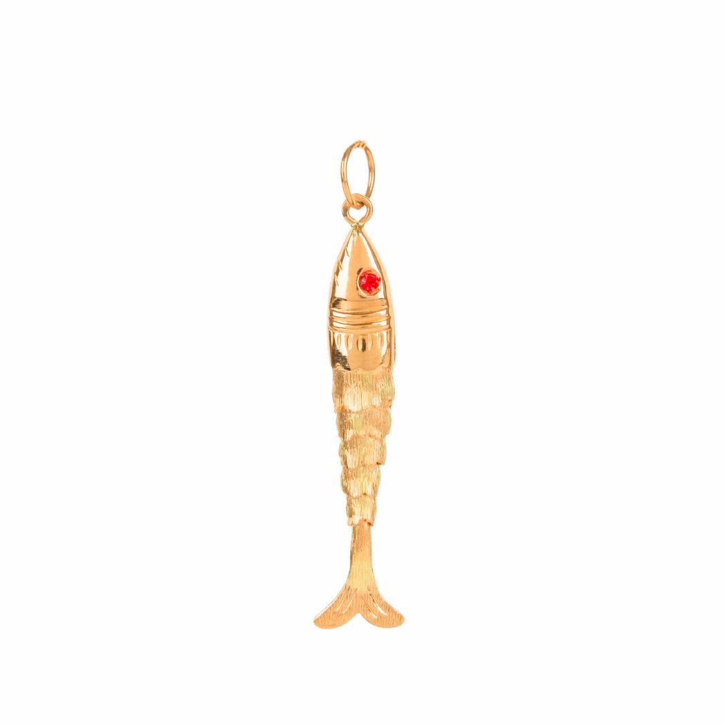 Pendant Sardine in 19,2Kt Gold 