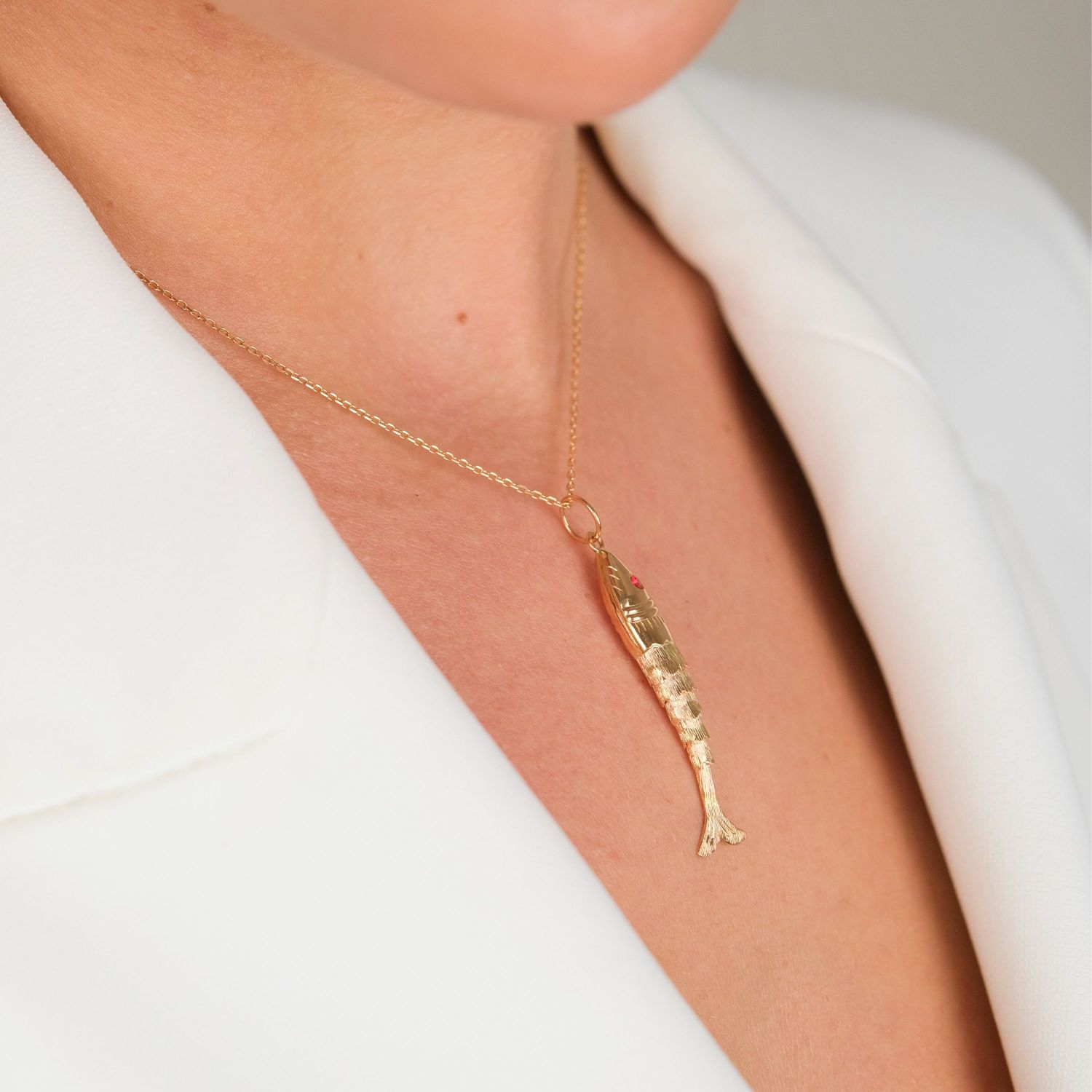 Pendant Sardine in 19,2Kt Gold Pendant Sardine in 19,2Kt Gold