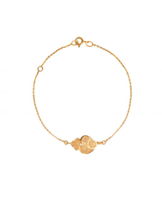Bracelet Heart of Viana with Diamond in 19,2Kt Gold 